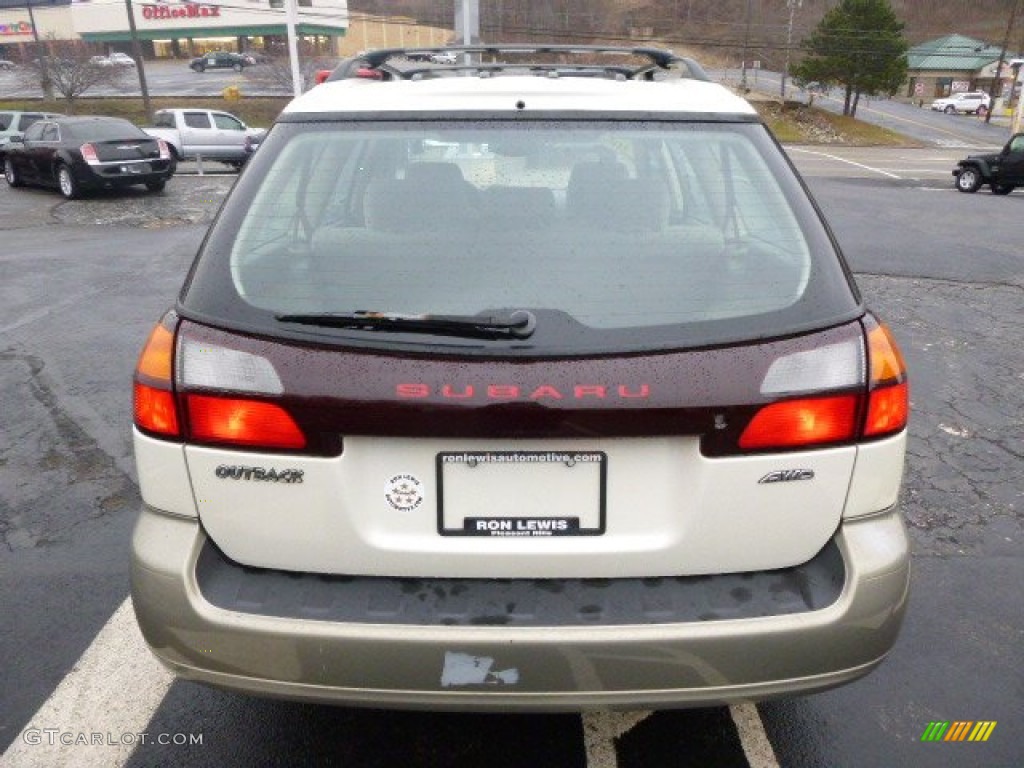 2004 Outback Wagon - White Frost Pearl / Beige photo #4