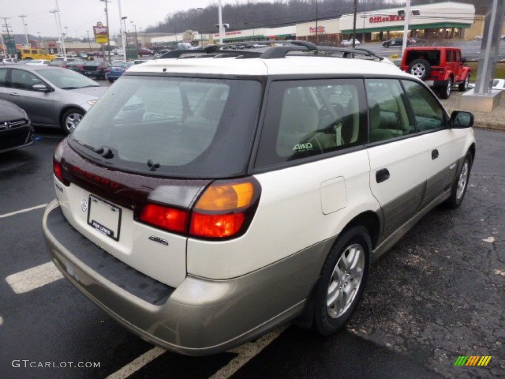 2004 Outback Wagon - White Frost Pearl / Beige photo #5