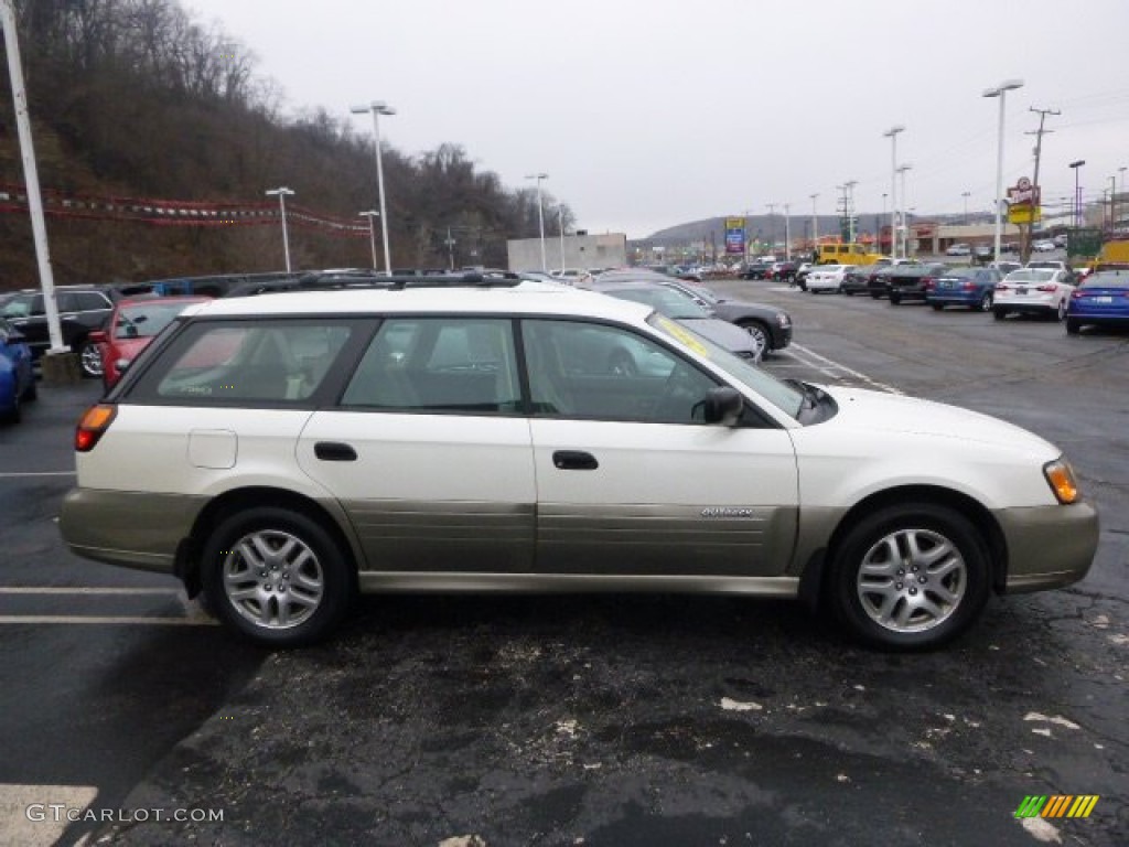 2004 Outback Wagon - White Frost Pearl / Beige photo #6