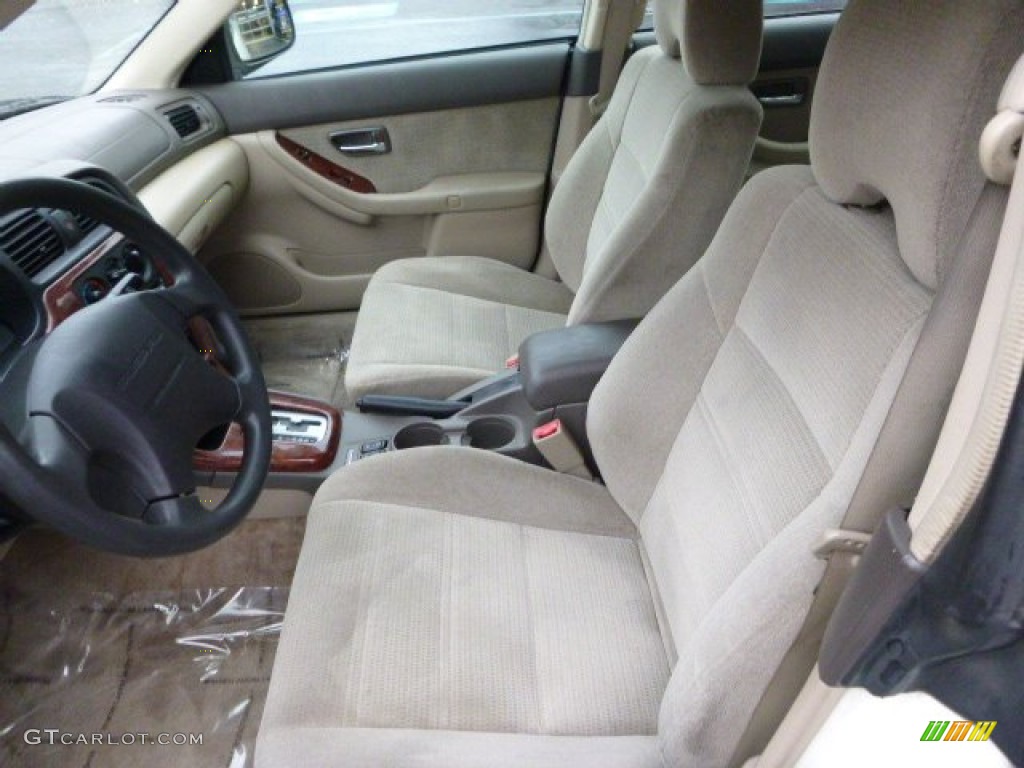 2004 Outback Wagon - White Frost Pearl / Beige photo #10
