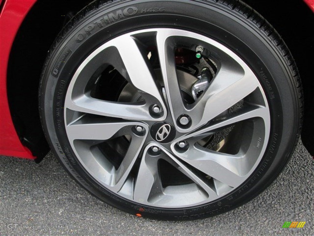 2015 Elantra Limited Sedan - Geranium Red / Gray photo #4