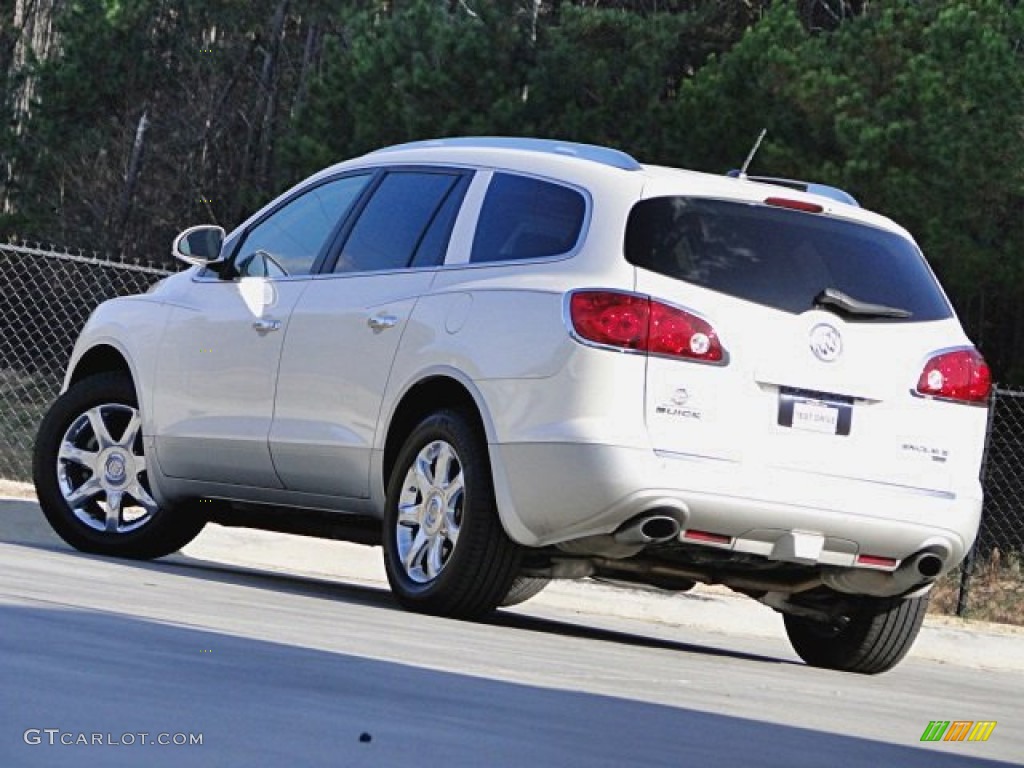 2008 Enclave CXL - White Diamond Tri Coat / Cashmere/Cocoa photo #4