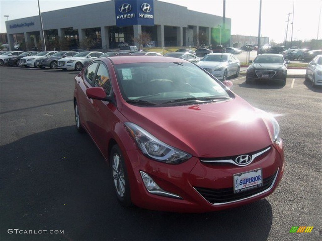 2015 Elantra SE Sedan - Geranium Red / Gray photo #1