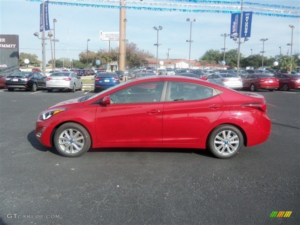 2015 Elantra SE Sedan - Geranium Red / Gray photo #4