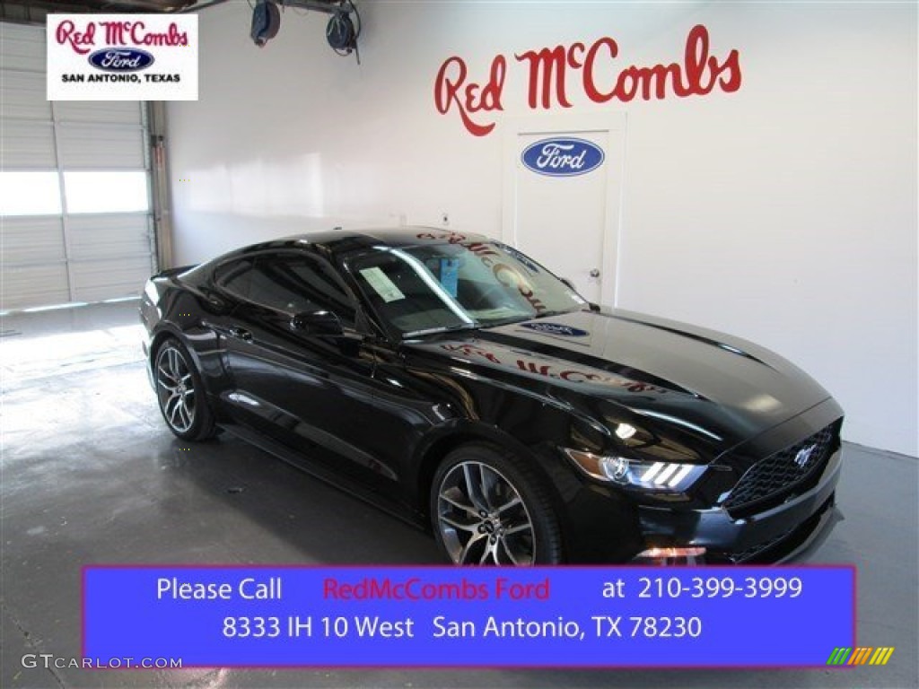2015 Mustang EcoBoost Premium Coupe - Black / Ebony photo #1