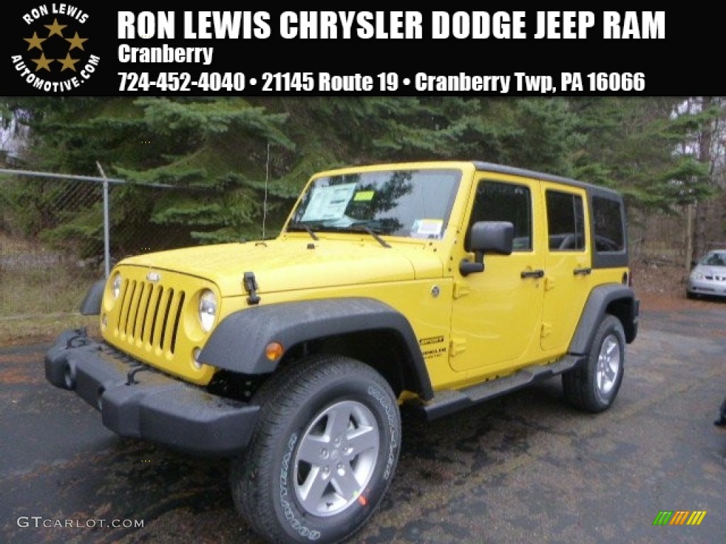 Baja Yellow Jeep Wrangler Unlimited