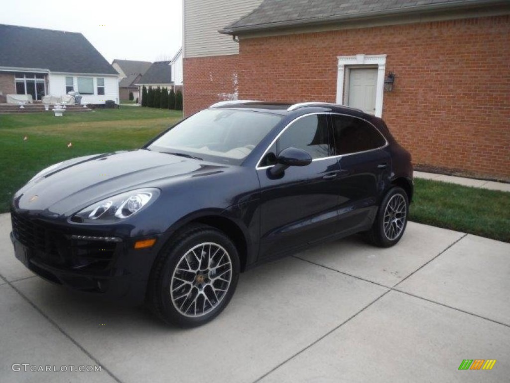 2015 Macan S - Dark Blue Metallic / Luxor Beige photo #1