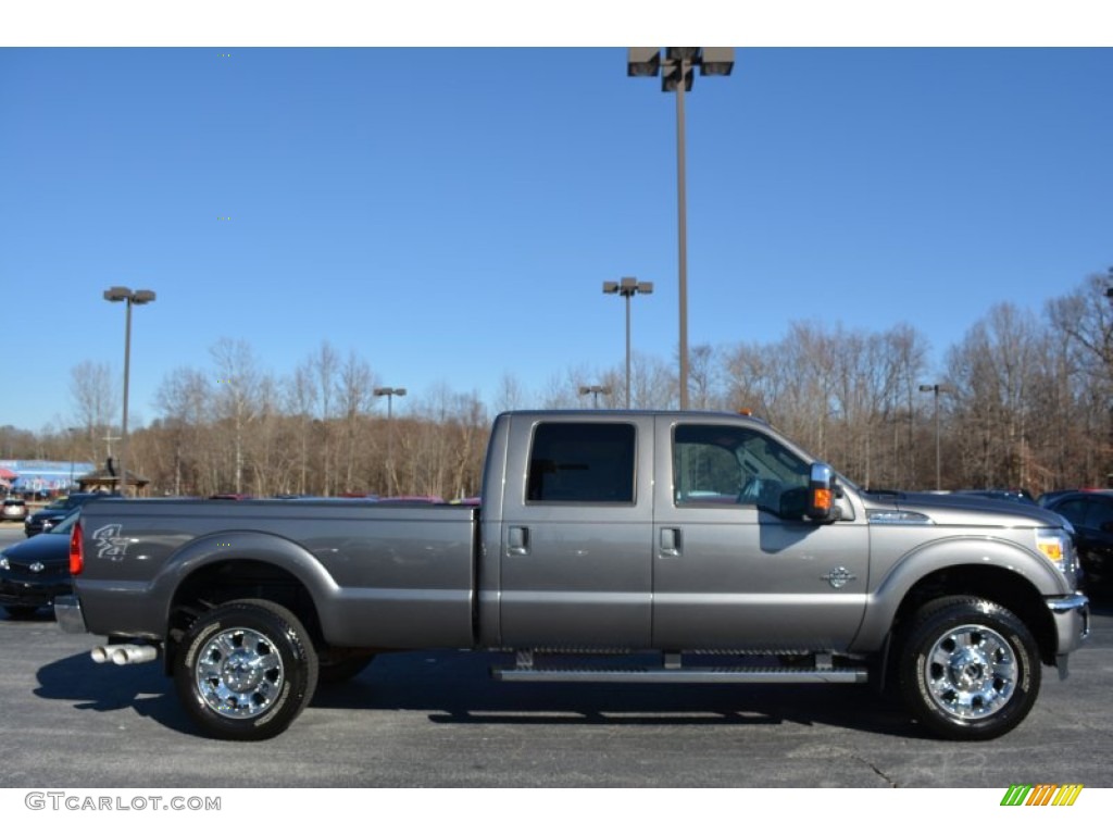 2012 F350 Super Duty Lariat Crew Cab 4x4 - Sterling Grey Metallic / Black photo #2