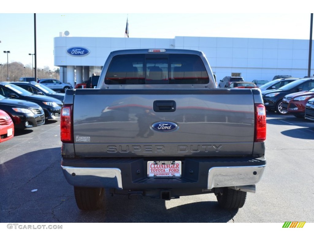 2012 F350 Super Duty Lariat Crew Cab 4x4 - Sterling Grey Metallic / Black photo #4