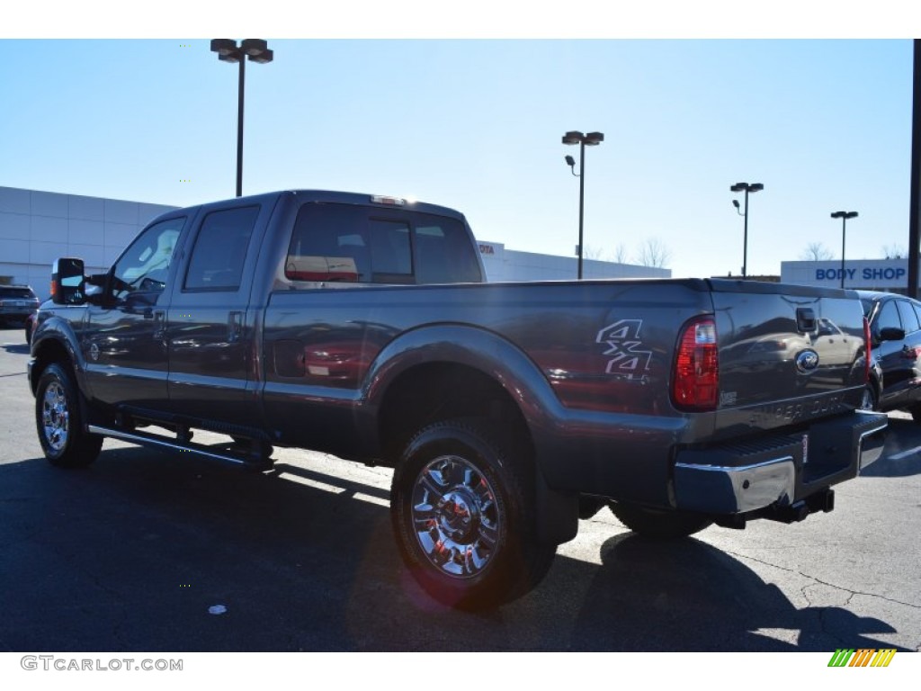 2012 F350 Super Duty Lariat Crew Cab 4x4 - Sterling Grey Metallic / Black photo #5