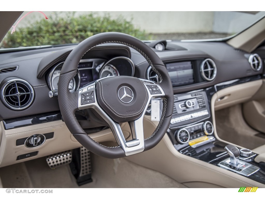 Ginger Beige/Espresso Brown Interior 2015 Mercedes-Benz SL 400 Roadster Photo #99828519