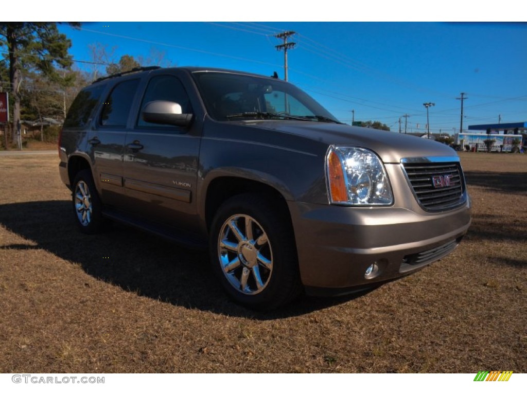 2014 Yukon SLT - Mocha Steel Metallic / Light Tan photo #3