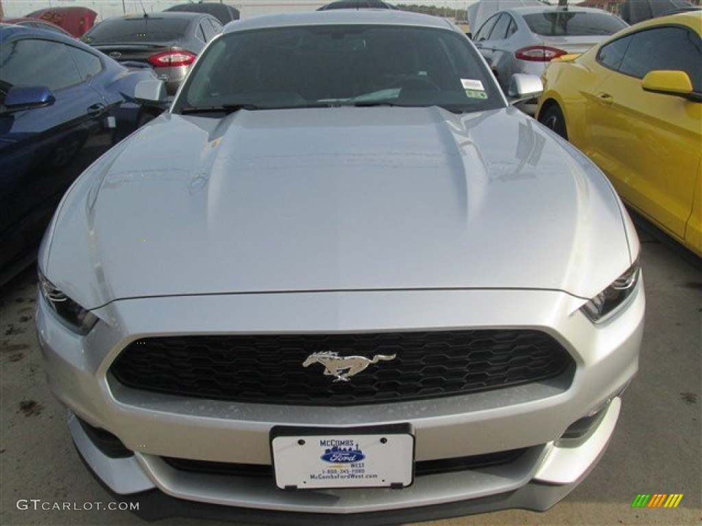 2015 Mustang V6 Coupe - Ingot Silver Metallic / Ebony photo #2