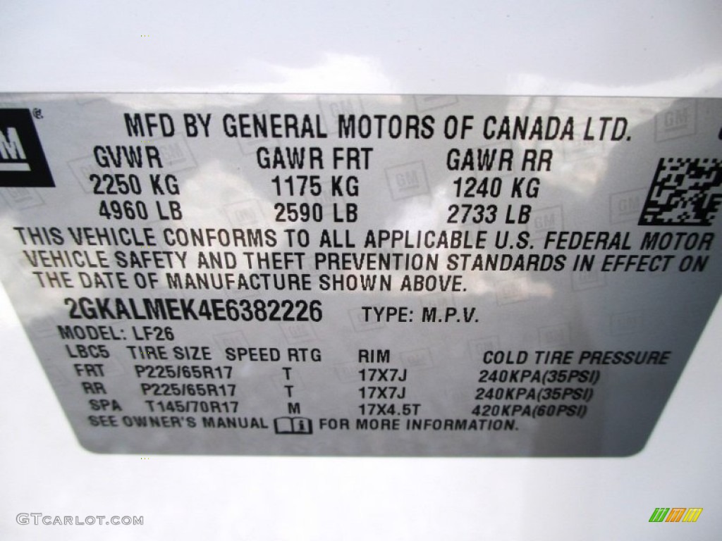 2014 Terrain SLE - Summit White / Light Titanium photo #4