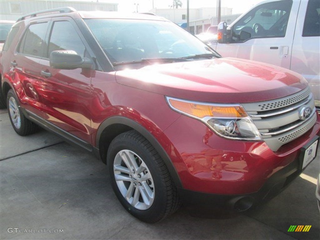 2015 Explorer FWD - Ruby Red / Medium Light Stone photo #1