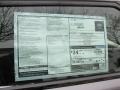 2015 Land Rover Range Rover Evoque Pure Plus Window Sticker