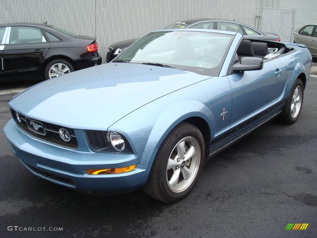 2008 Windveil Blue Metallic Ford Mustang V6 Deluxe Convertible 9967618 Gtcarlot Com Car Color Galleries