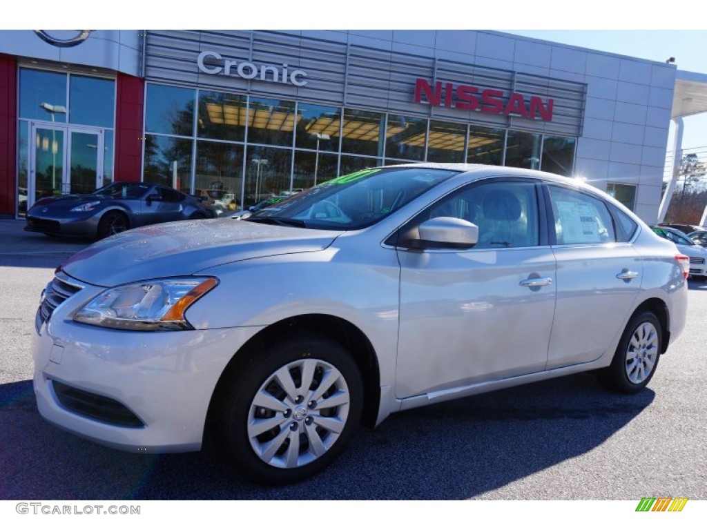 2014 Sentra SV - Brilliant Silver / Charcoal photo #1