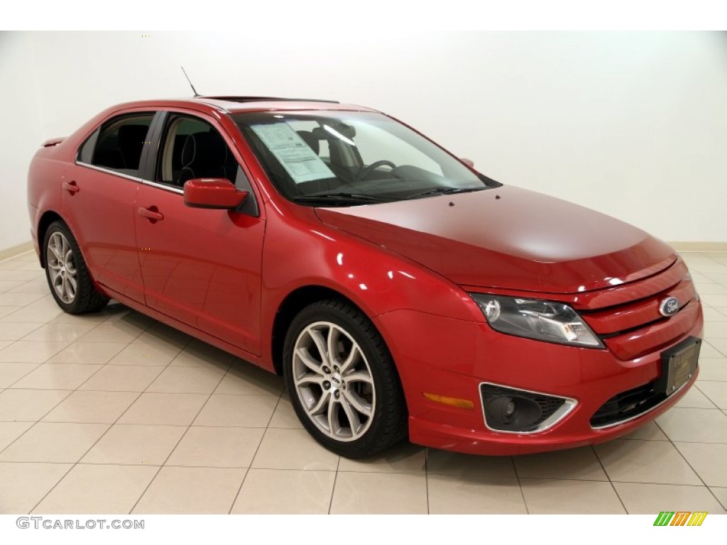 2011 Fusion SE V6 - Red Candy Metallic / Charcoal Black photo #1
