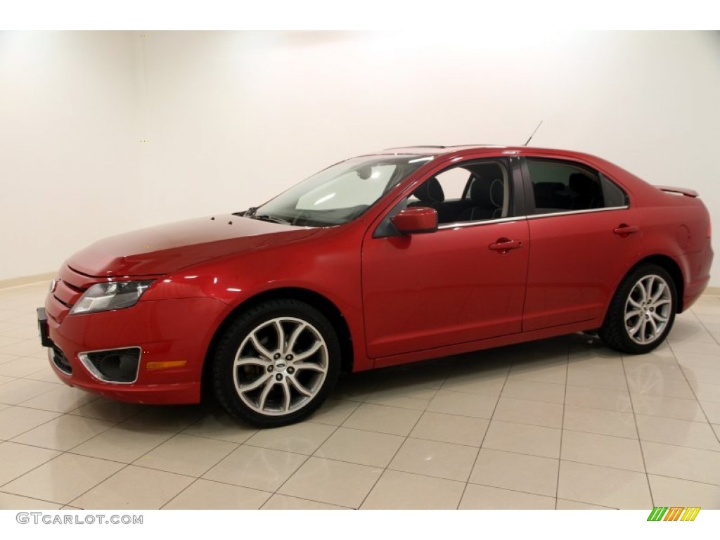 2011 Fusion SE V6 - Red Candy Metallic / Charcoal Black photo #3