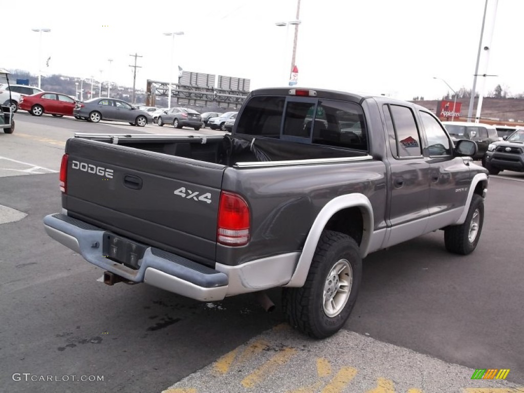 2002 Dakota SLT Quad Cab 4x4 - Graphite Metallic / Dark Slate Gray photo #8