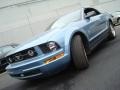2008 Windveil Blue Metallic Ford Mustang V6 Deluxe Convertible  photo #34