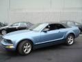 2008 Windveil Blue Metallic Ford Mustang V6 Deluxe Convertible  photo #35