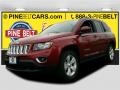 Deep Cherry Red Crystal Pearl 2015 Jeep Compass Latitude 4x4