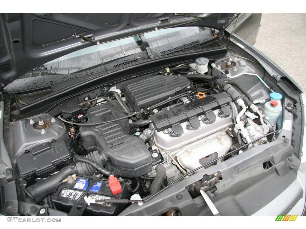 2005 Civic LX Sedan - Magnesium Metallic / Gray photo #25