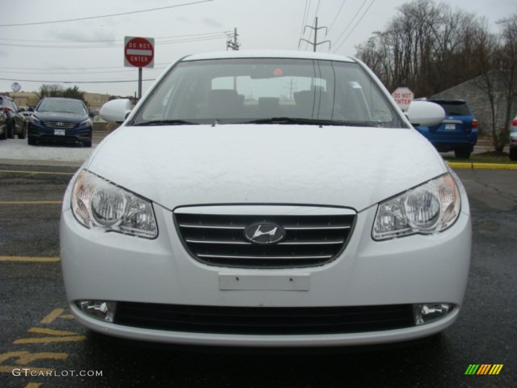 2009 Elantra GLS Sedan - Captiva White / Beige photo #2