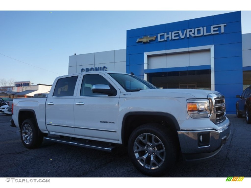 2015 Summit White Gmc Sierra 1500 Slt Crew Cab #99825926 