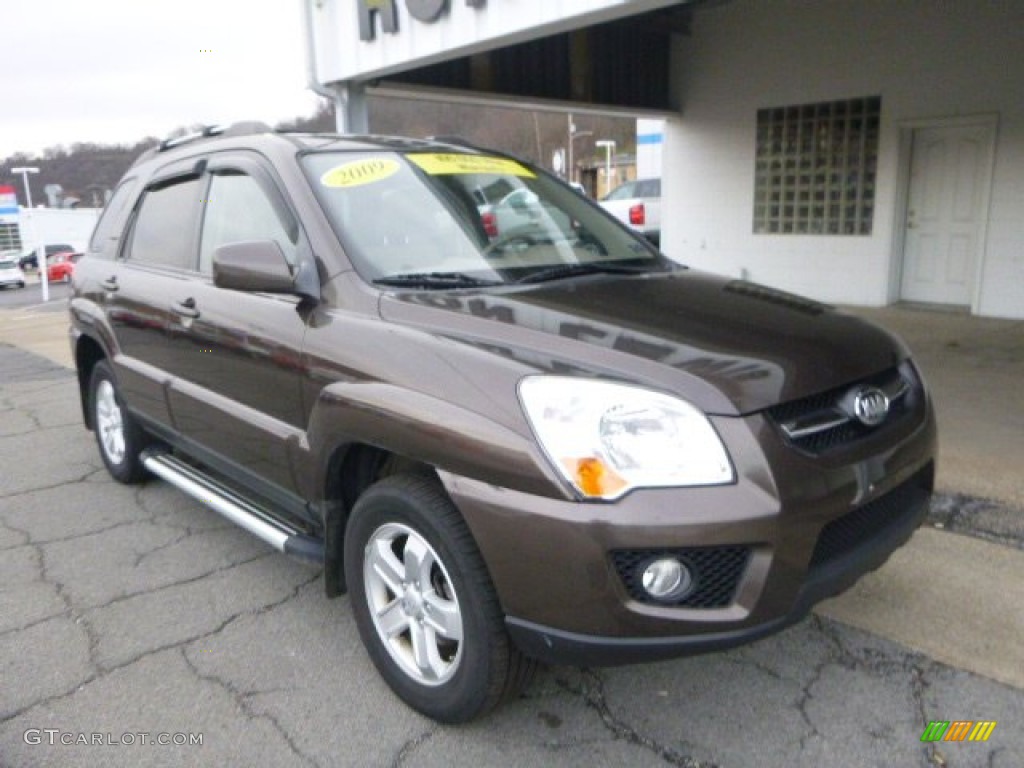Smokey Brown 2009 Kia Sportage EX V6 4x4 Exterior Photo #99841035