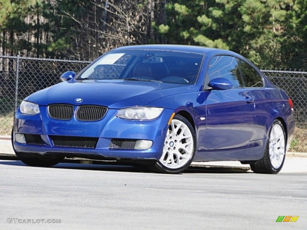 2007 3 Series 328i Coupe - Montego Blue Metallic / Saddle Brown/Black photo #31