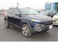 2015 True Blue Pearl Jeep Cherokee Trailhawk 4x4  photo #2