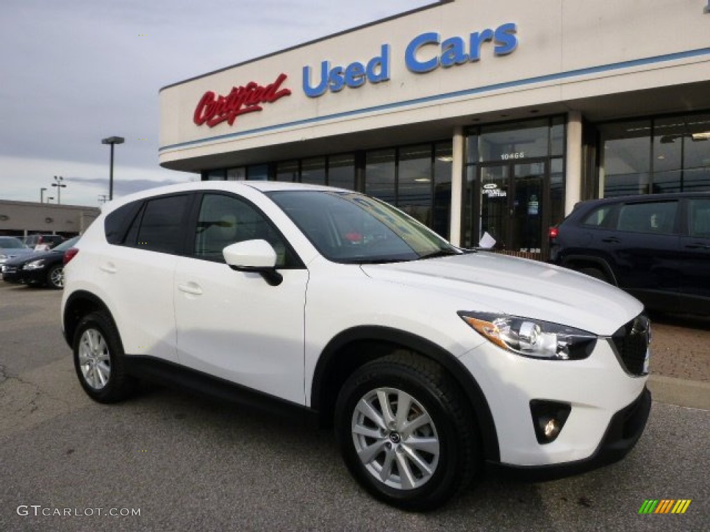 2014 CX-5 Touring AWD - Crystal White Pearl Mica / Sand photo #1