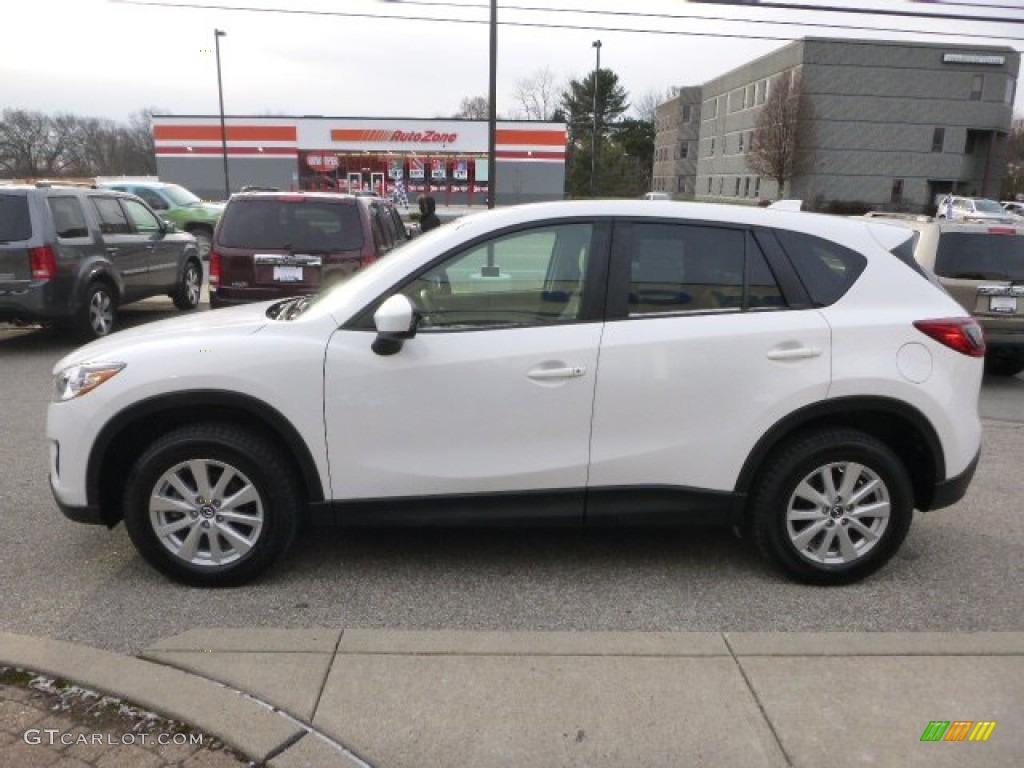 2014 CX-5 Touring AWD - Crystal White Pearl Mica / Sand photo #7