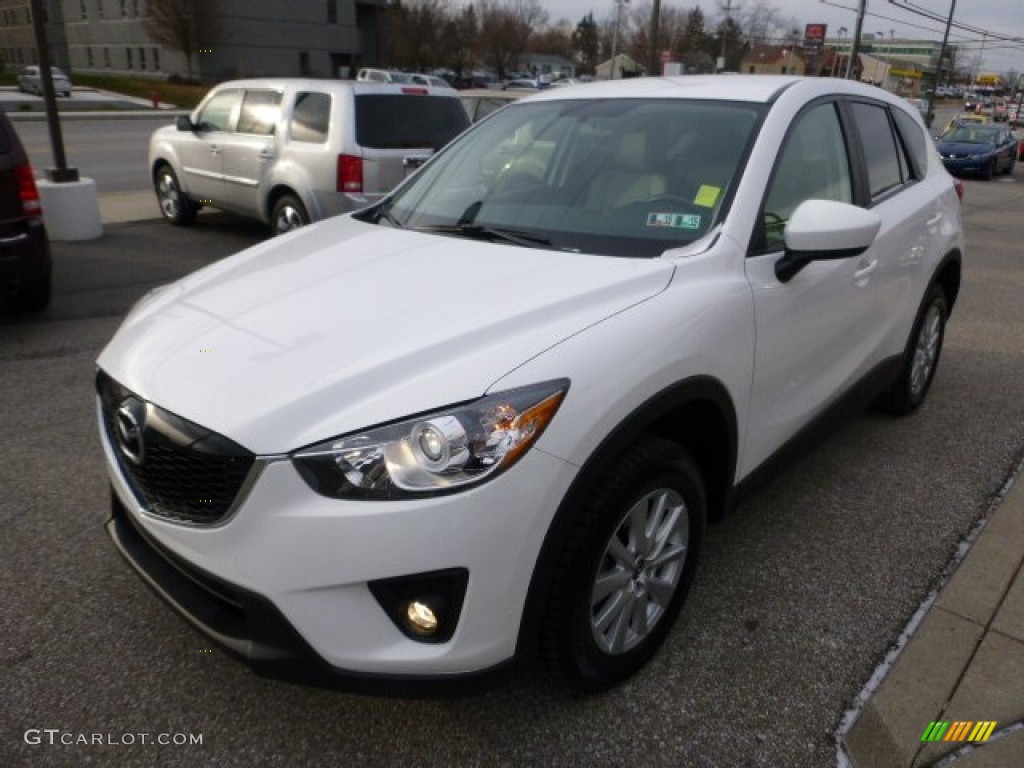 2014 CX-5 Touring AWD - Crystal White Pearl Mica / Sand photo #8