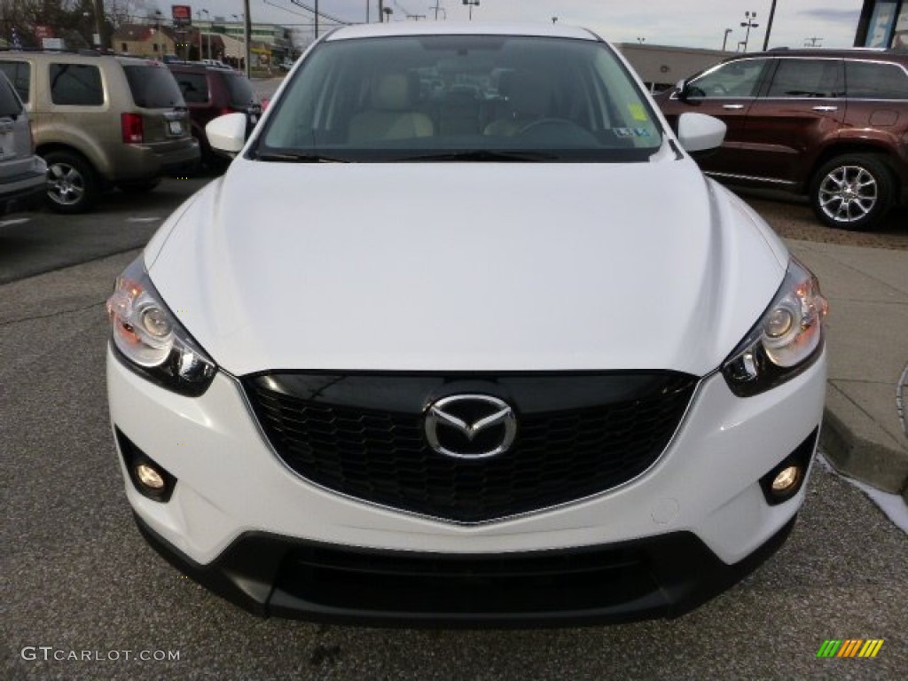 2014 CX-5 Touring AWD - Crystal White Pearl Mica / Sand photo #9