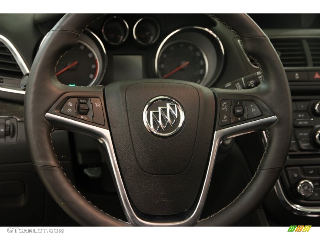 2013 Buick Encore Premium AWD Ebony Steering Wheel Photo #99847509