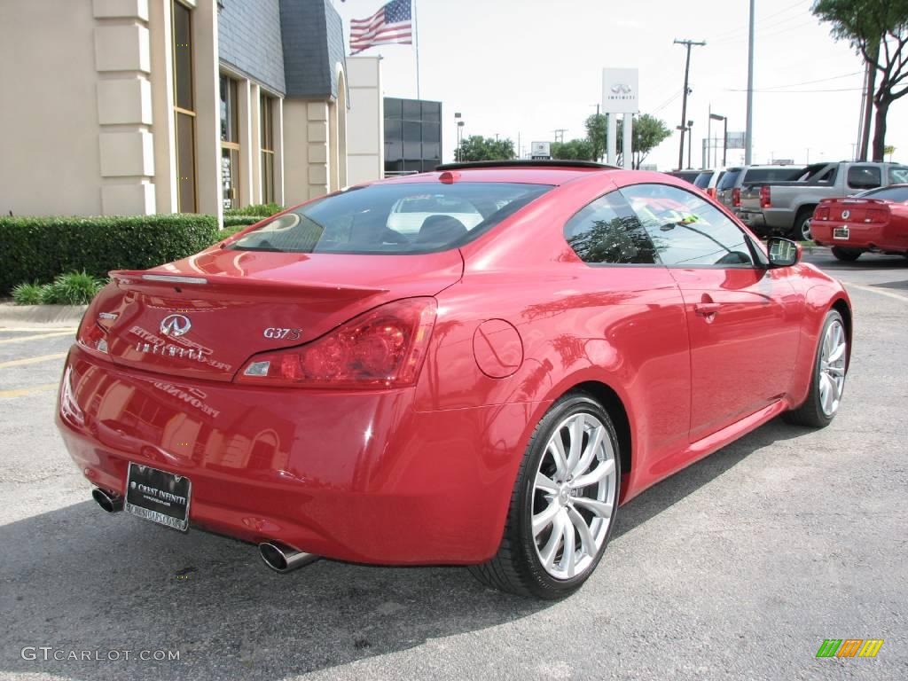 2008 G 37 S Sport Coupe - Vibrant Red / Graphite photo #6