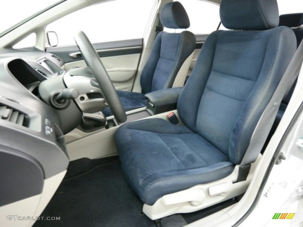 2007 Civic Hybrid Sedan - Alabaster Silver Metallic / Blue photo #20