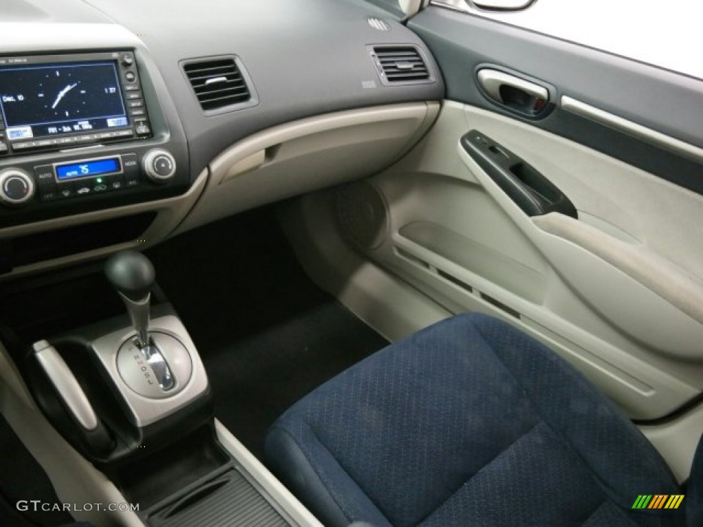 2007 Civic Hybrid Sedan - Alabaster Silver Metallic / Blue photo #29