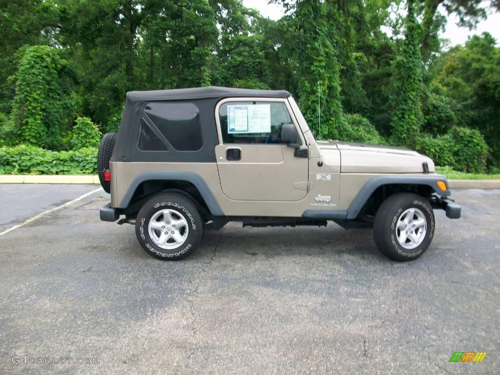 2004 Wrangler X 4x4 - Light Khaki Metallic / Dark Slate Gray photo #2