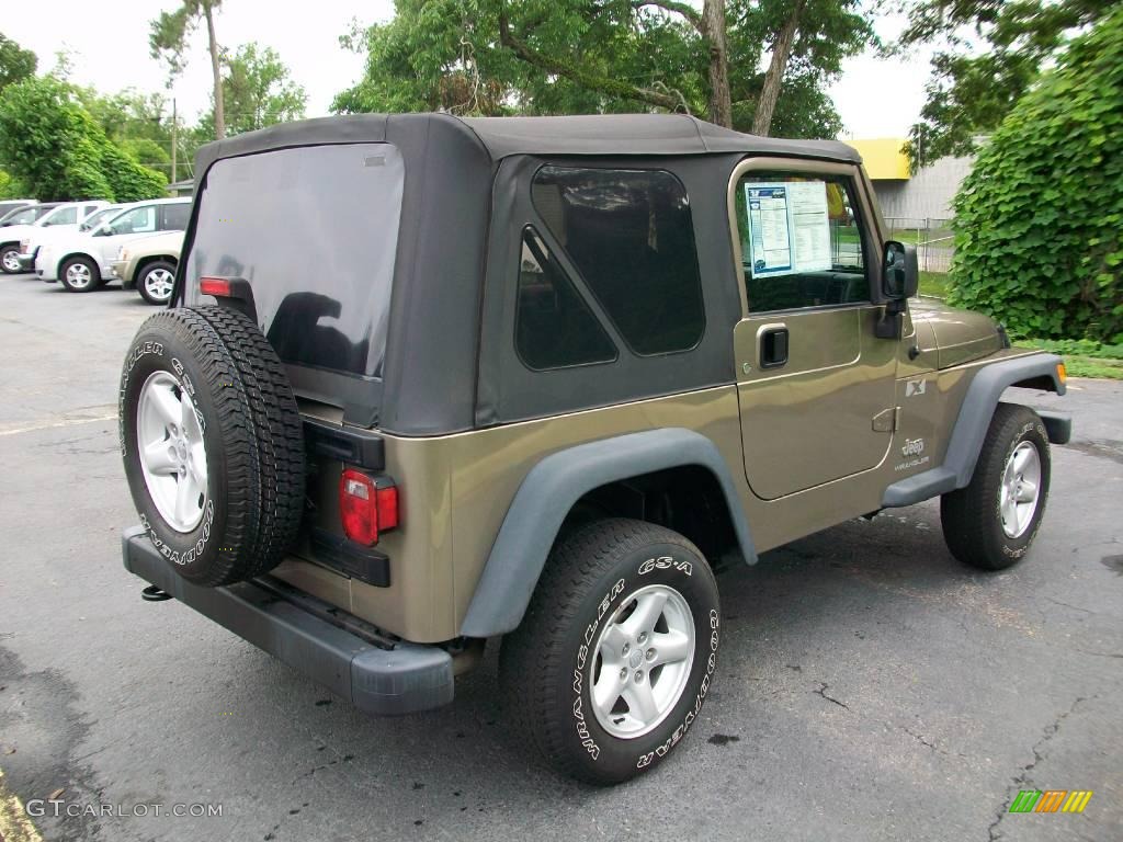 2004 Wrangler X 4x4 - Light Khaki Metallic / Dark Slate Gray photo #3