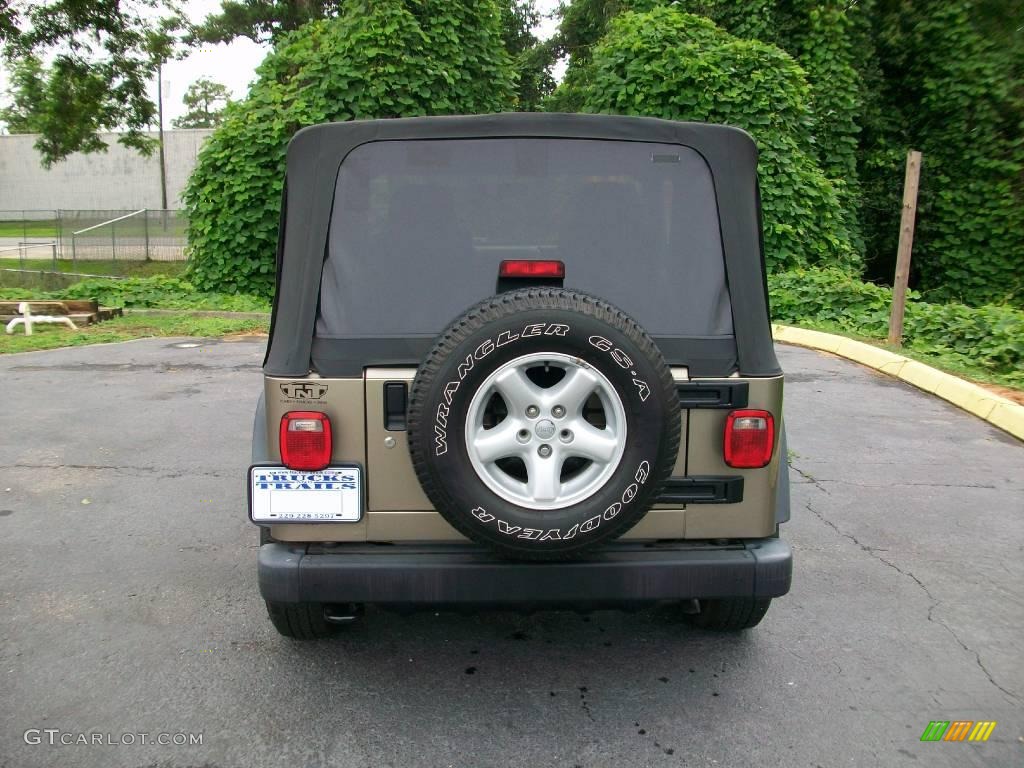 2004 Wrangler X 4x4 - Light Khaki Metallic / Dark Slate Gray photo #4