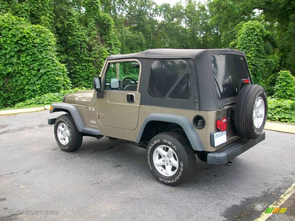 2004 Wrangler X 4x4 - Light Khaki Metallic / Dark Slate Gray photo #5