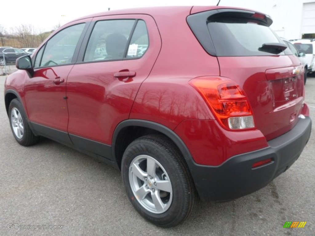 2015 Trax LS AWD - Ruby Red Metallic / Jet Black photo #3