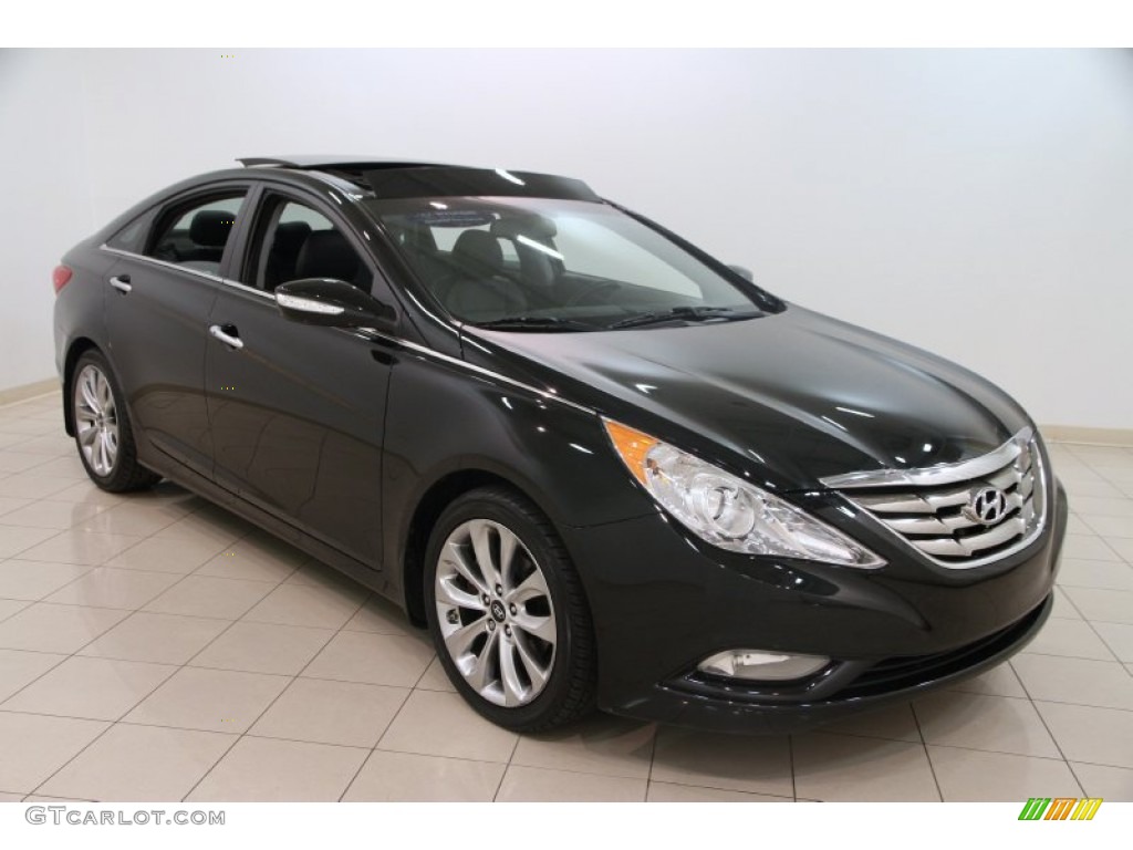 2012 Sonata Limited 2.0T - Midnight Black / Black photo #1