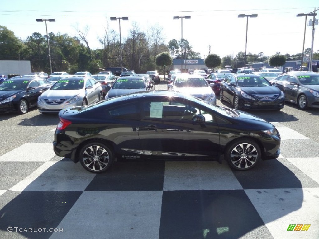 2013 Civic Si Coupe - Crystal Black Pearl / Black photo #3