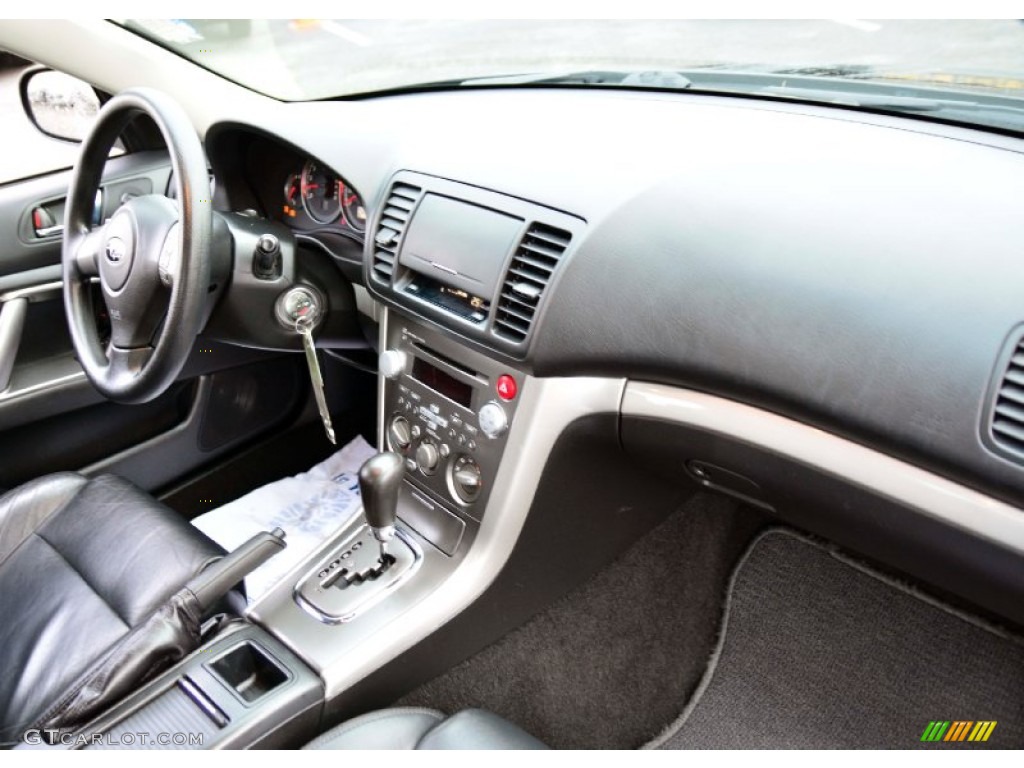 2009 Legacy 2.5i Sedan - Obsidian Black Pearl / Off Black photo #9